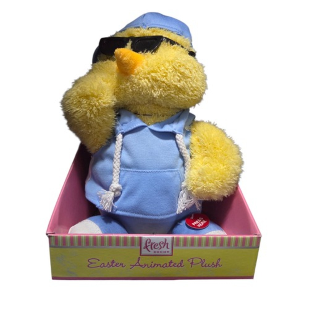 Sunny Toys Fresh Decor Easter Hip Hop Chick Musical Animated Plush Chicken